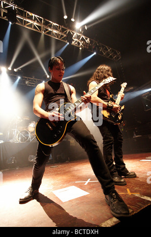 Queensryche with Geoff Tate, vocals, Michael Wilton, guitar, Scott Rockfield, drums, Eddie Jackson, bass, Parker Lundgren, guit Stock Photo