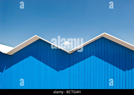 varazze cabins on the beach Stock Photo