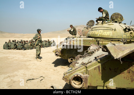 Afghan National Army recruits in training at the Kabul Military Training Center Stock Photo