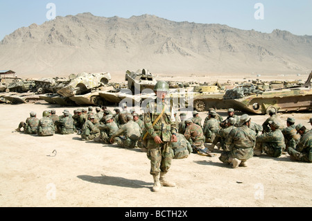 Afghan National Army recruits in training at the Kabul Military Training Center Stock Photo