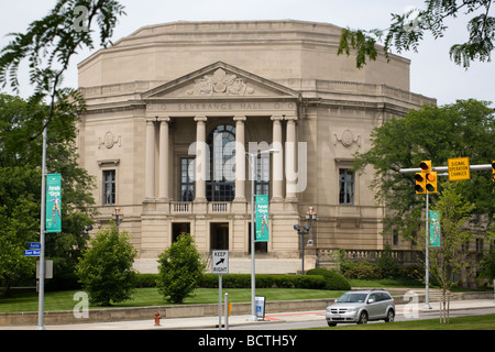 Severance Hall at University Circle is home to renowned Cleveland Orchestra in Cleveland Ohio Stock Photo