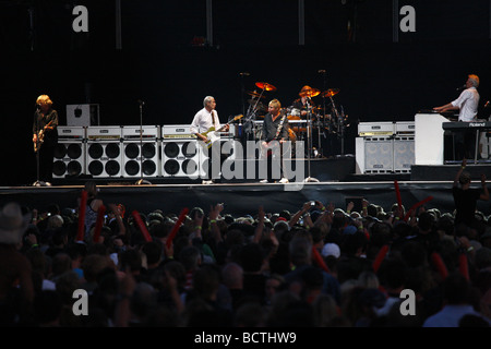 Status Quo, British rock musicians, Open Air Festival, Muehldorf am Inn, Bavaria, Germany Stock Photo