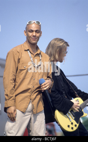 BBC Radio 1 One Roadshow Newquay Cornwall 21 August 1995 Stock Photo ...