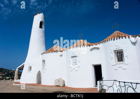 Stella Maris Church, Porto Cervo, Costa Smeralda, Sardinia, Italy, Europe Stock Photo