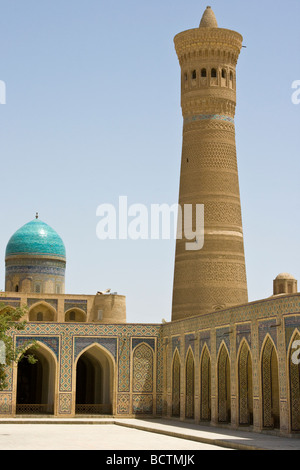 Kalon Mosque or Jama Masjid and Kalon in Bukhara Uzbekistan Stock Photo