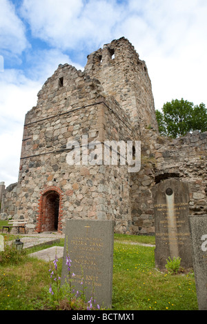 St. Olaf’s Church Ruins, S:t Olofs Kyrkoruin (Sigtuna, Sweden) Stock Photo