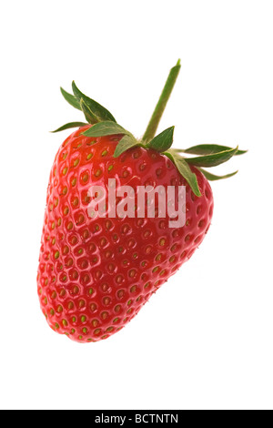 red strawberry on white background Stock Photo
