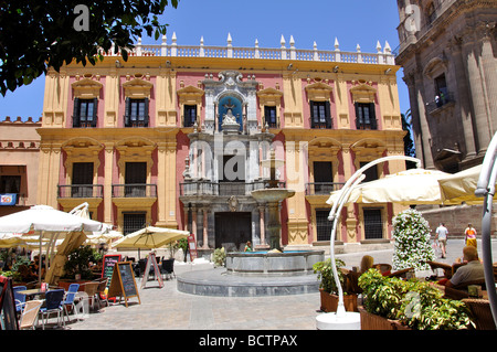 Plaza del Obispo, Malaga, Costa del Sol, Malaga Province, Andalucia, Spain Stock Photo