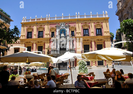 Plaza del Obispo, Malaga, Costa del Sol, Malaga Province, Andalucia, Spain Stock Photo