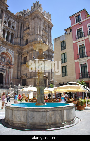 Plaza del Obispo, Malaga, Costa del Sol, Malaga Province, Andalucia, Spain Stock Photo