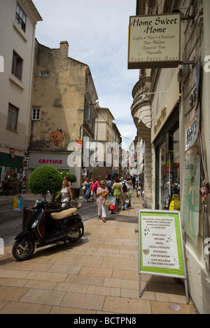 Street in Avignon, Provence, France. Stock Photo