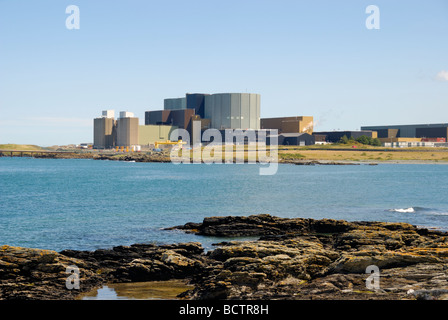 Wylfa nuclear power plant Anglesey North Wales Stock Photo