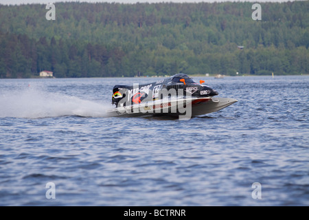 From F1 Powerboat World Championship in Lahti Finland 12-13  june 2009. Driver Sami Selio Stock Photo