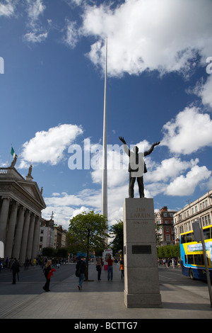 dublin spire oconnell street and statue of jim larkin dublin city centre republic of ireland Stock Photo