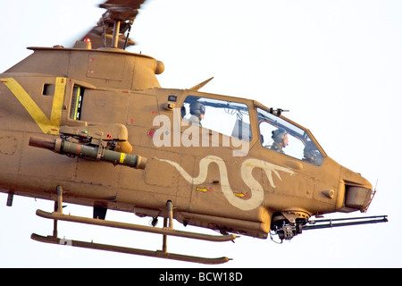 Israeli Air force helicopter Bell AH 1F Cobra in flight Stock Photo