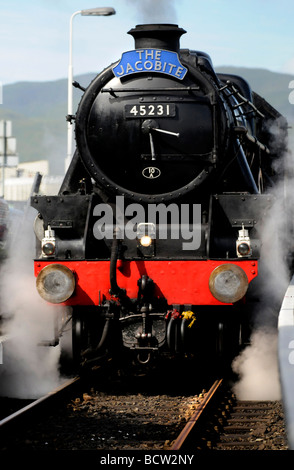 The Jacobite Steam train Journey from Fort William to Mallaig, Scotland. Run by West Coast Railways. Stock Photo