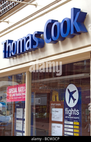 branch of the high street travel agent thomas cook in kingston upon thames, surrey, england Stock Photo