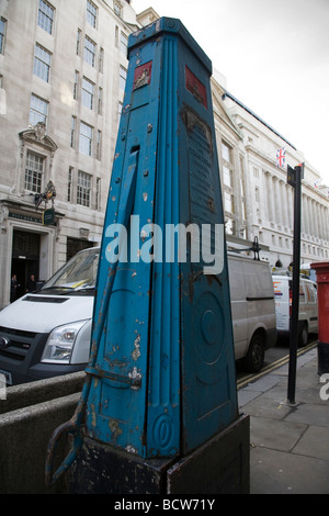 Pump erected in 1799 on the site of an ancient water well Cornhill, London, England Stock Photo