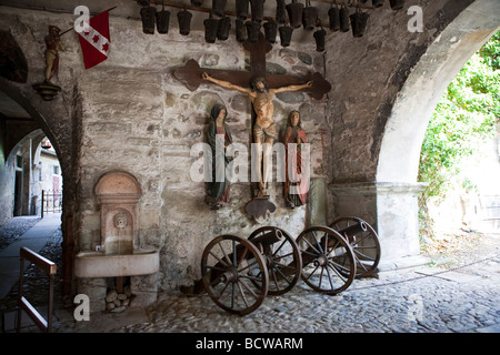 Cannons in the Altes Schloss old castle, Meersburg castle, Meersburg on Lake Constance, administrative district of Tuebingen, B Stock Photo