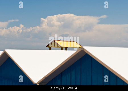 varazze cabins on the beach Stock Photo