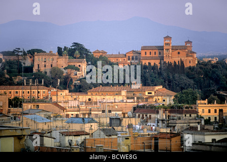 Churches of Santa Maria del Priorato and Sant' Anselmo, Aventine, Monte Aventino, Rome, Lazio, Italy, Europe Stock Photo