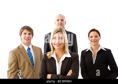 Successful team, two men and two women Stock Photo