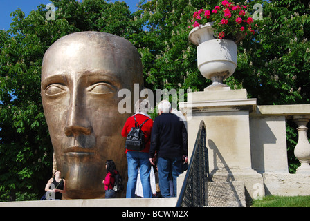 sculpture of Le Prophete in Jardin du Luxembourg Paris France Stock Photo