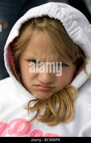 Angry little girl Stock Photo