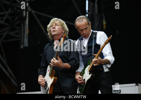 Francis Rossi and Rick Parfitt, Status Quo, British rock musician, Open Air Festival, Muehldorf am Inn, Bavaria, Germany Stock Photo