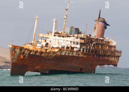 The wreck of SS American Star, Playa de Garcey, Fuerteventura, canary ...