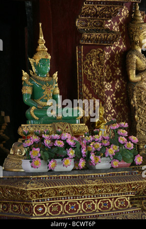 Jade Buddha of Wat Phra Singh in Chiang Mai, Thailand Stock Photo