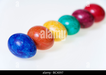colored Easter eggs cut-out Stock Photo