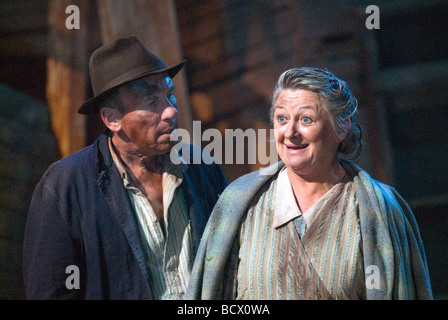 Christopher Timothy playing Pa Joad and Sorcha Cusack as Ma Joad in The ...