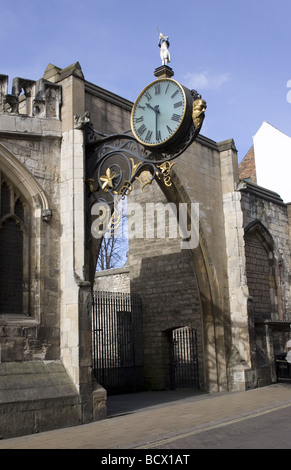 St. Martin le Grand Church, Little Admiral Clock, Coney Street, City of York Stock Photo