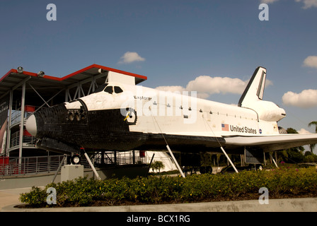 Space shuttle on display at Kennedy Space Center Visitors Complex Cape Canaveral, Florida Stock Photo