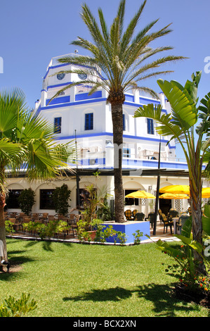 Restaurant in Marina, Estepona, Costa del Sol, Malaga Province, Andalusia, Spain Stock Photo
