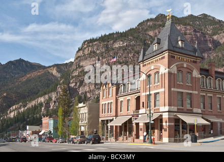 Colorado Ouray at northern end of the Million Dollar Highway downtown ...