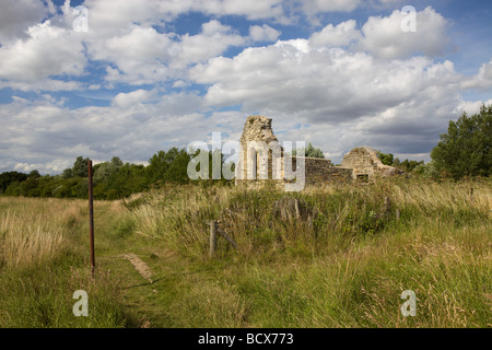 Remains of St Peter's Church, Stanton Low, Milton Keynes, c1100, sole relic of the ancient village of Stanton Low Stock Photo