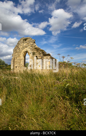 Remains of St Peter's Church, Stanton Low, Milton Keynes, c1100, sole relic of the ancient village of Stanton Low Stock Photo