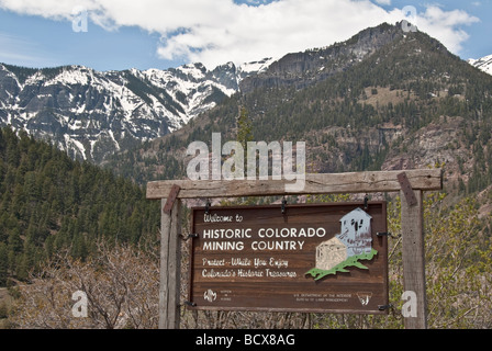 Colorado near Ouray at northern end of the Million Dollar Highway 'San Juan Mountains' Stock Photo