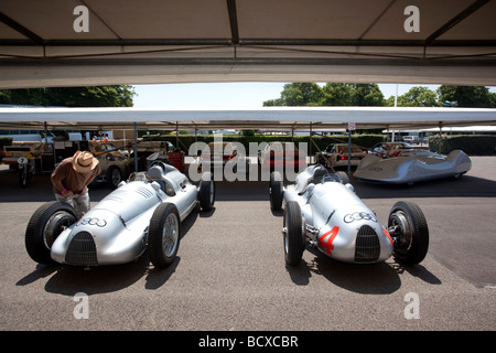 Auto Union 1930 s Grand Prix cars at Goodwood Festival of Speed Stock Photo