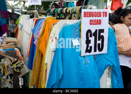 Clothes on sale in the Mela Asian event in Manchester UK Stock Photo