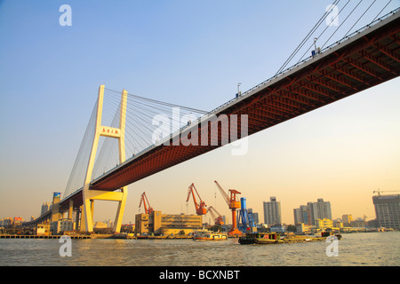 Nanpu Bridge,Shanghai,China Stock Photo