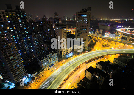 Nanpu Bridge,Shanghai,China Stock Photo