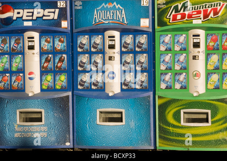 Soft drinks machines Montreal canada Stock Photo
