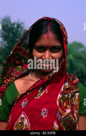 India, West Bengal, Sunderbans, indian woman Stock Photo