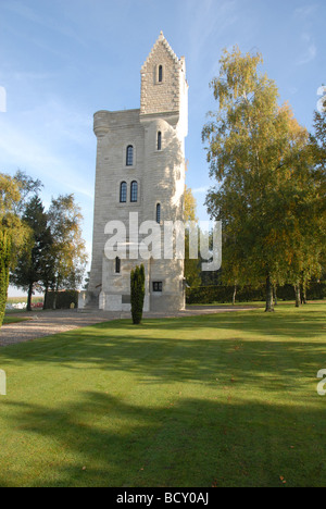 The Ulster Tower Memorial to the 36th Ulster Division on The Somme Stock Photo