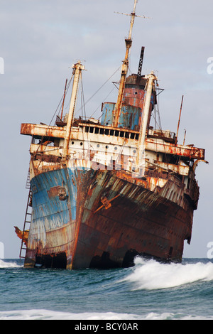 Wreck of American Star Playa de Garcey near Pajara Fuerteventura Canary ...