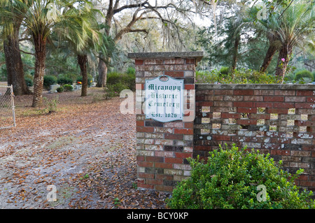 Micanopy historic cemetery 1826 Florida Stock Photo