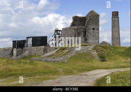 The old Magpie Mine, which mined lead, in the Peak District National Park, Derbyshire Stock Photo